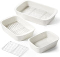 LE TAUCI Deep Casserole Dishes for Oven, 13.7”x9.6” Ceramic Baking Dish Set by LETAUCI