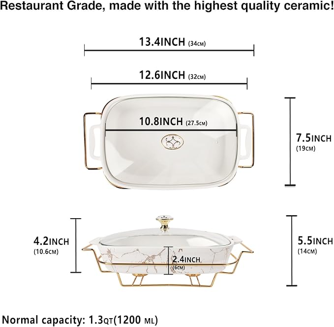 11" x 7" Ceramic Casserole Dish - Image 2