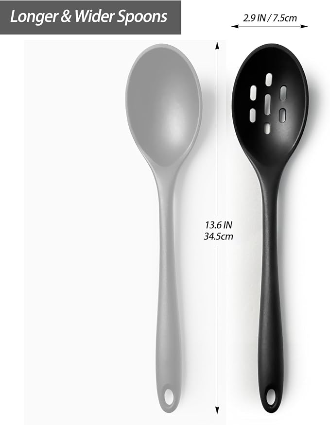 Silicone Slotted Spoons for Cooking - Image 2