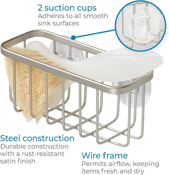 iDesign Rust-Resistant Stainless Steel Sponge Holder - Image 4