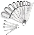18/8 Stainless Steel Measuring Spoons Set of 16 Pieces, Includes 10