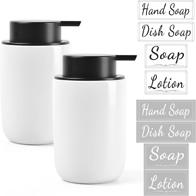 BosilunLife White Soap Dispenser Set by BosilunLife