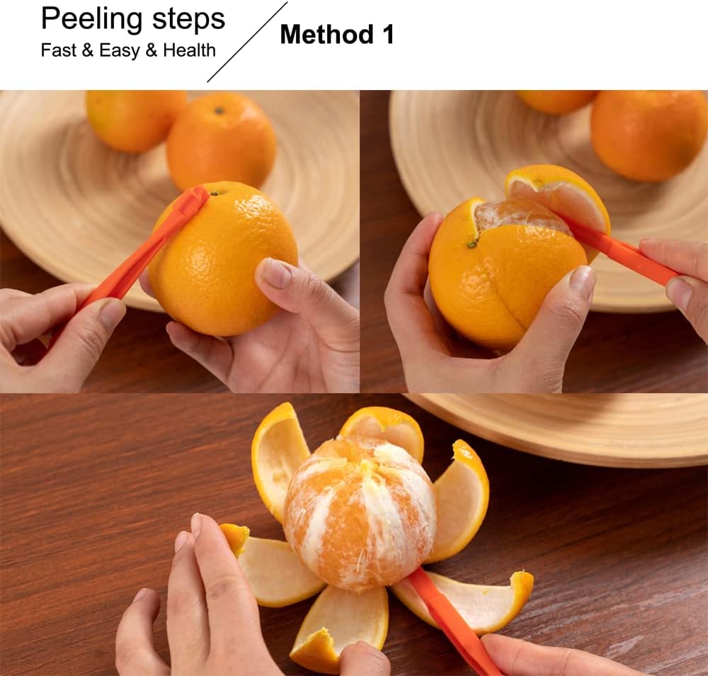 Soft Home Premium Plastic Orange Peeler Lemon Citrus Peel Cutter