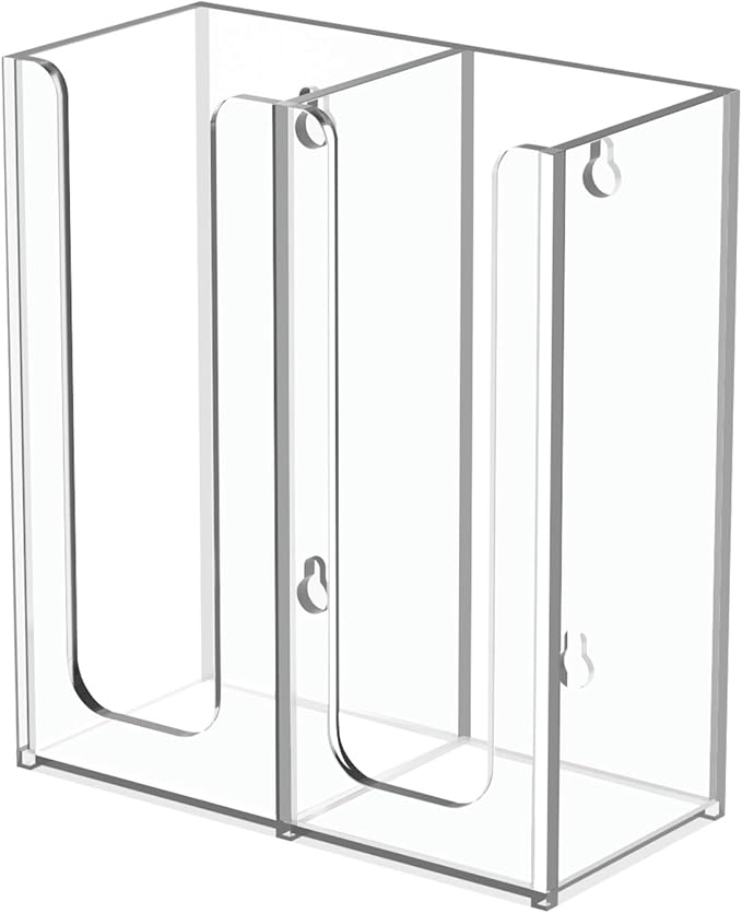 Richboom Acrylic Coffee Cup and Lid Storage Organizer Holder, 2 Compartments by Richboom