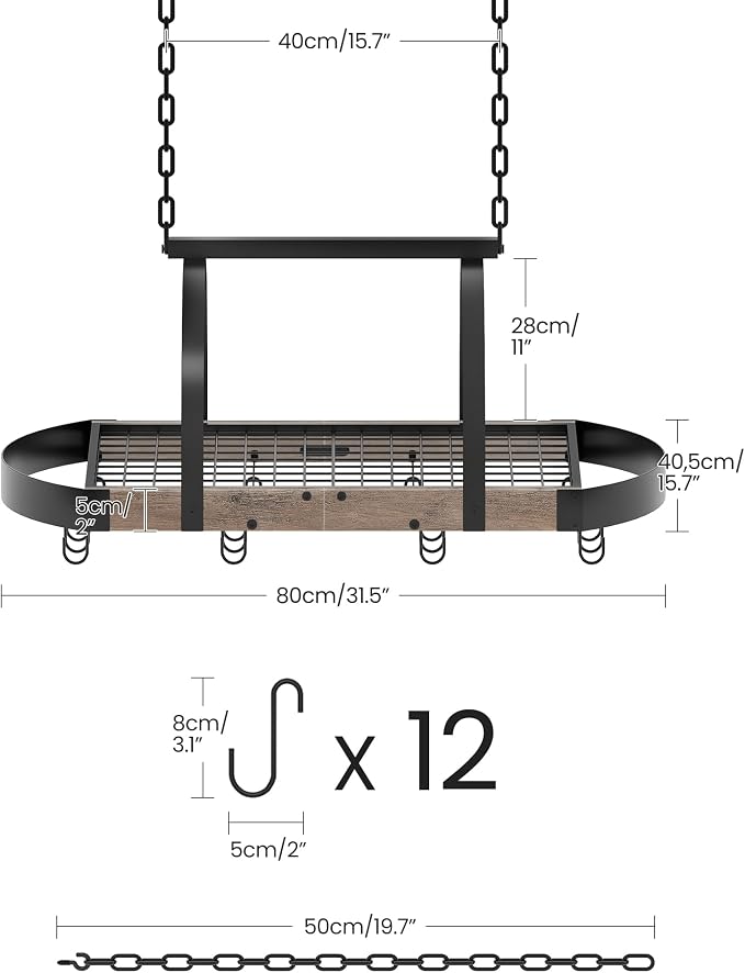 CHOEZON Hanging Pot Rack, Pot Hanger - Image 4
