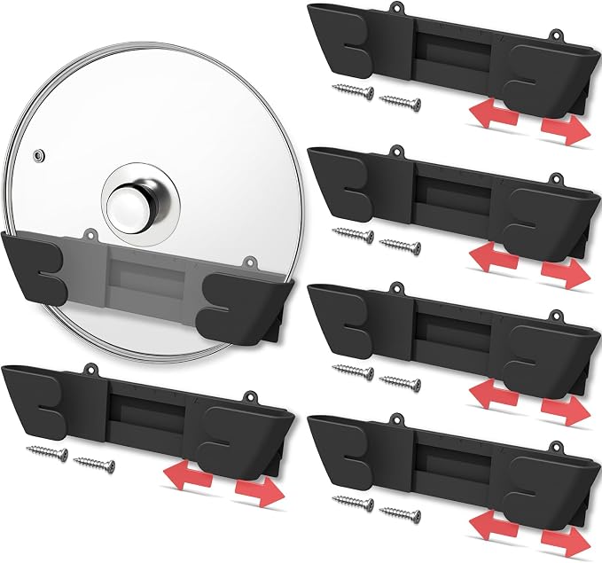 Adjustable Universal Pot Lid Holder Organizer by Gosuny