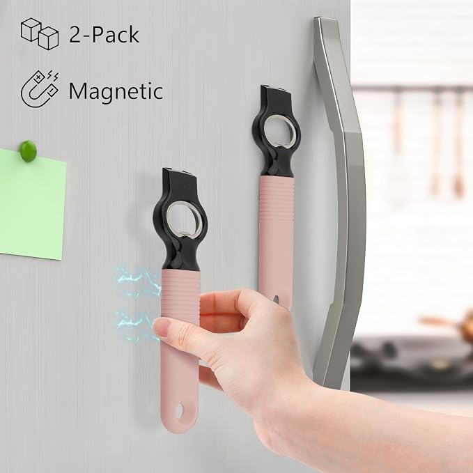2-Pack Magnetic Beer Bottle Opener & Soda Can Opener, 2-in-1 Bottle Opener and - Image 2