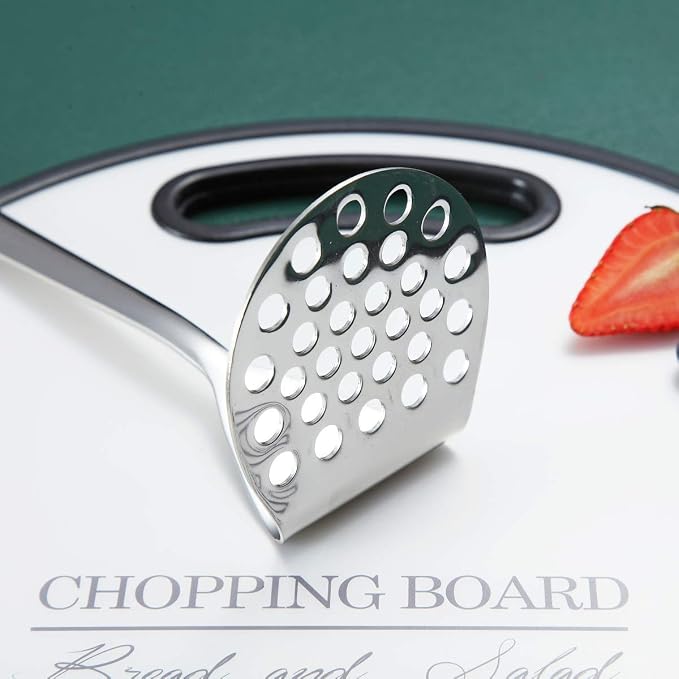 Stainless Steel Potato Masher, Berglander Heavy Duty Metal Potato Ricer - Image 5