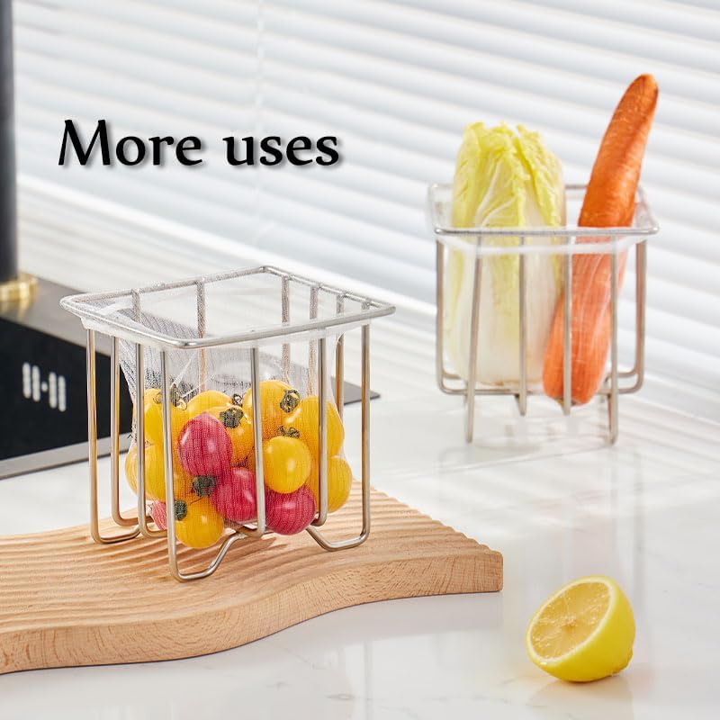 Kitchen Sink Strainer with Basket Holder and 200 Net Bags