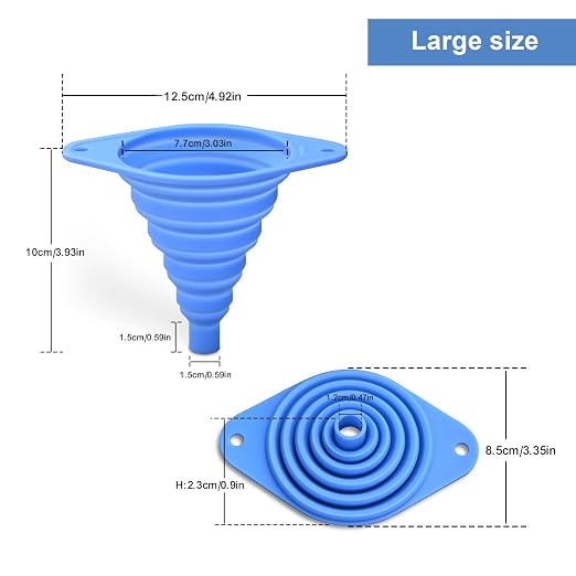 Kitchen Funnel Set of 3, Small and Large, Funnels - Image 3