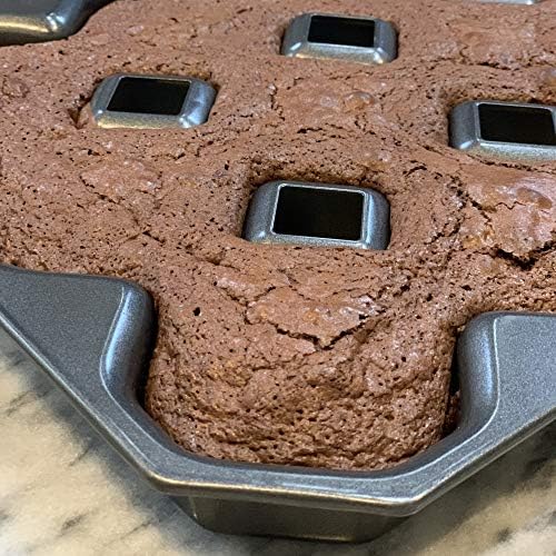 Bakelicious Crispy Corner Nonstick Brownie Pan, Makes 12 All Edges