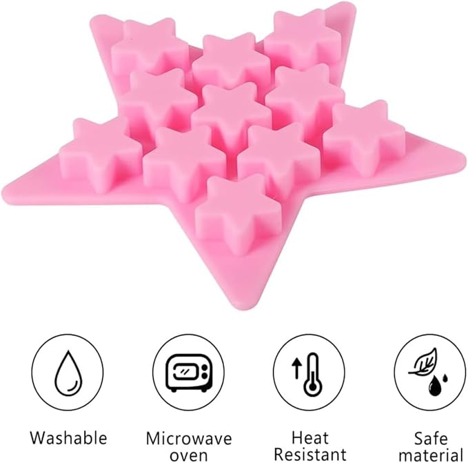Five Star Shaped Cool Silicone Ice Cube Tray Freeze Mold Maker Tools Pentagram - Image 3