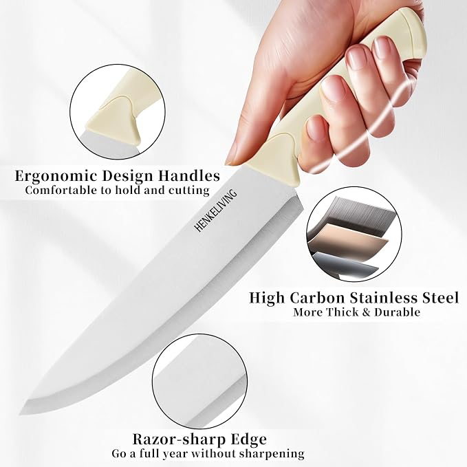 Knife Set, 6-Piece Kitchen Knife Set, German High Carbon Stainless Steel - Image 3