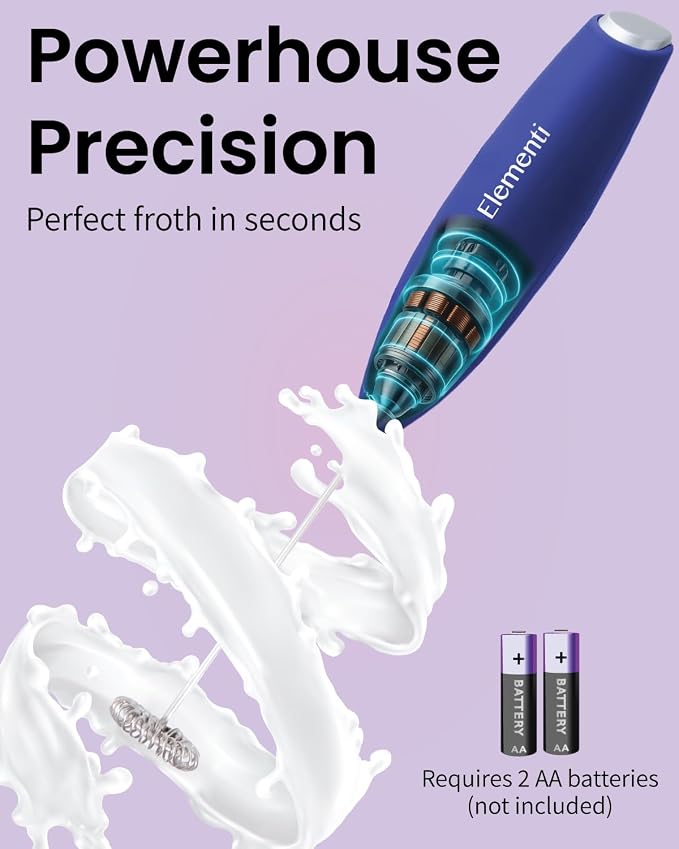 Elementi Electric Milk Frother Handheld - Image 3
