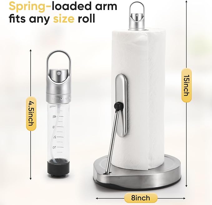 Paper Towel Holder with Spray Bottle - Image 4