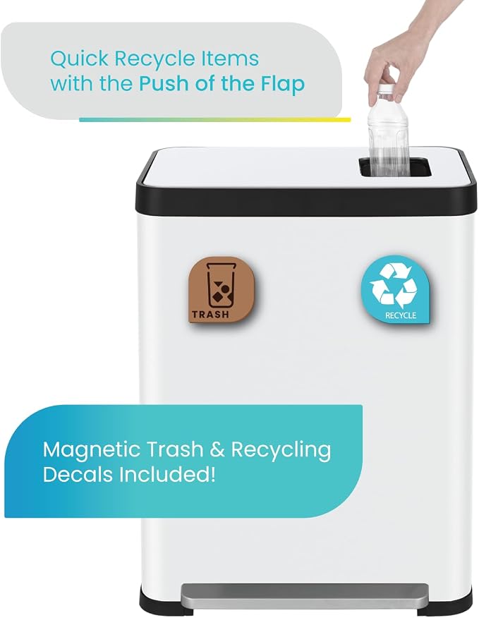 Home Zone Living 19 Gallon Kitchen Trash Can - Image 4