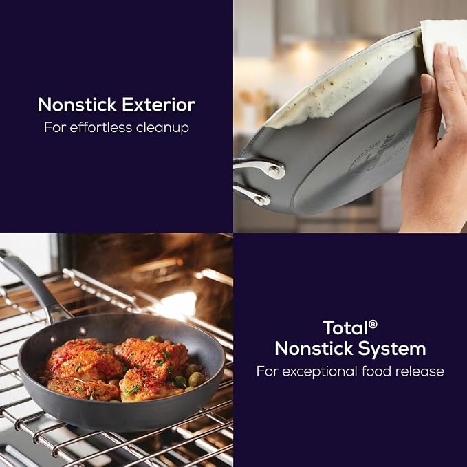 Circulon Radiance Deep Hard Anodized Nonstick Frying Pan /Skillet - Image 4
