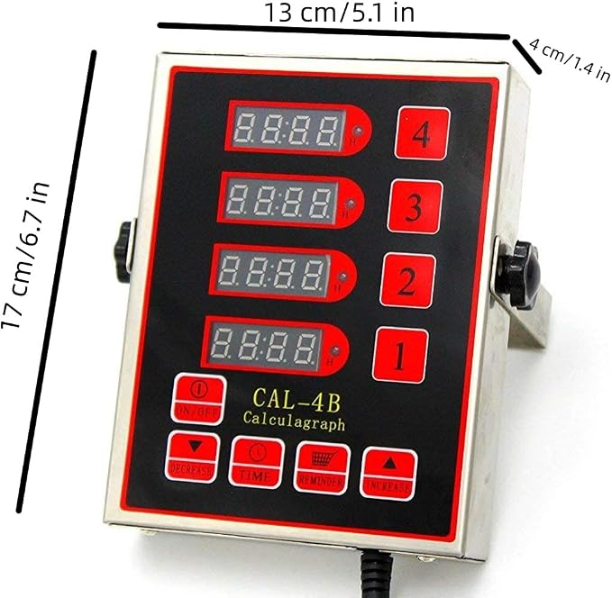 Commercial 4 Channel Kitchen Timers Digital Restaurant Timer Professional Multi - Image 2