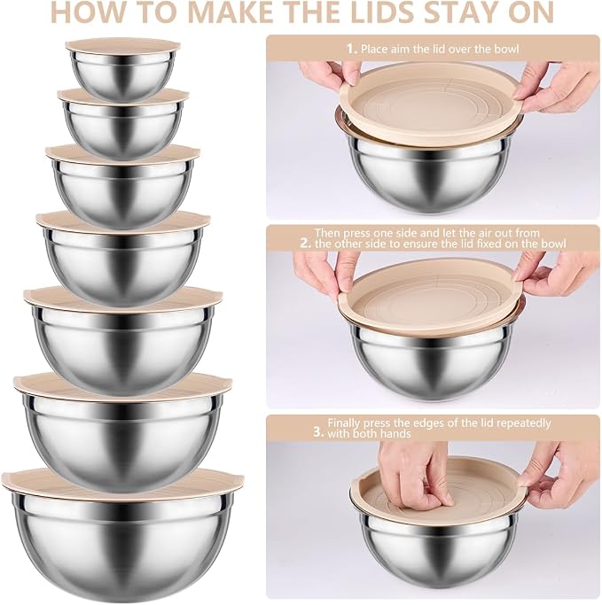 Leidawn Mixing Bowls with Lids set - Image 3