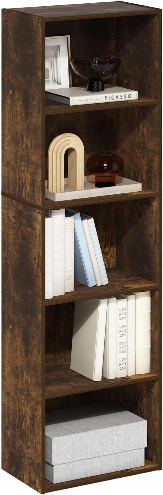 Furinno LUDER Book Shelf, 5-Tier Bookshelf, Bookcase by Furinno-FitsYourSpaceFitsYourBudget