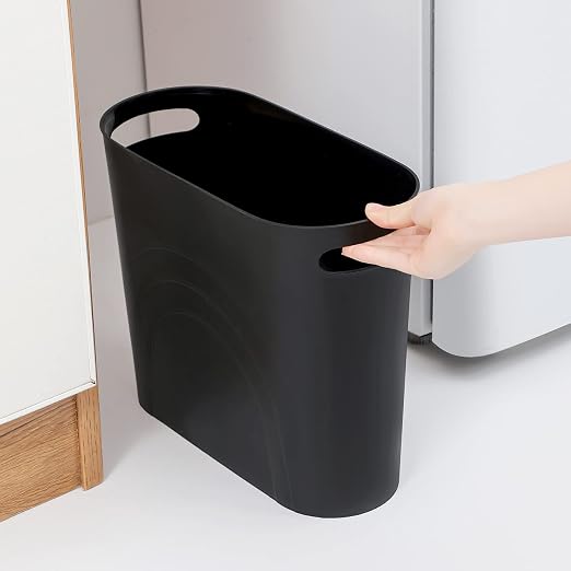 rejomiik Small Trash Can, Slim Garbage Can Plastic Waste Basket - Image 2