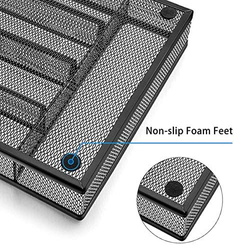 LIANYU Silverware Utensil Drawer Organizer, 5 Compartments Steel Mesh