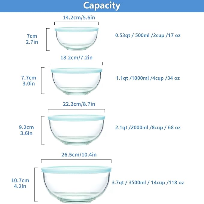 WhiteRhino 8 Piece Glass Bowls - Image 2