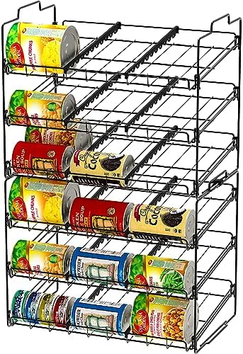 Deco Brothers Stackable Can Rack Organizer Holds Up to 36 Cans, Black