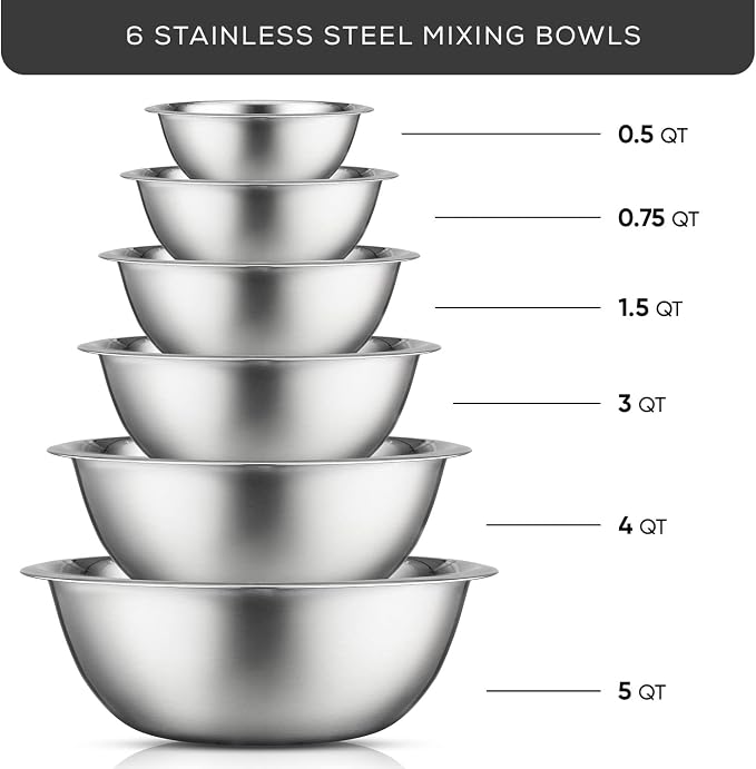 JoyJolt Stainless Steel Mixing Bowl Set - Image 2