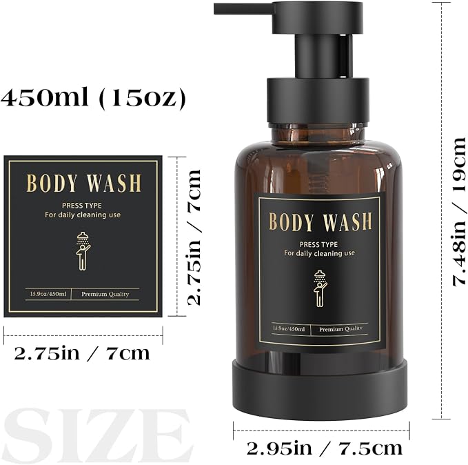 Luxspire Foaming Soap Dispenser, Glass Foam Pump Soap Dispenser, Non-Slip Hand - Image 8