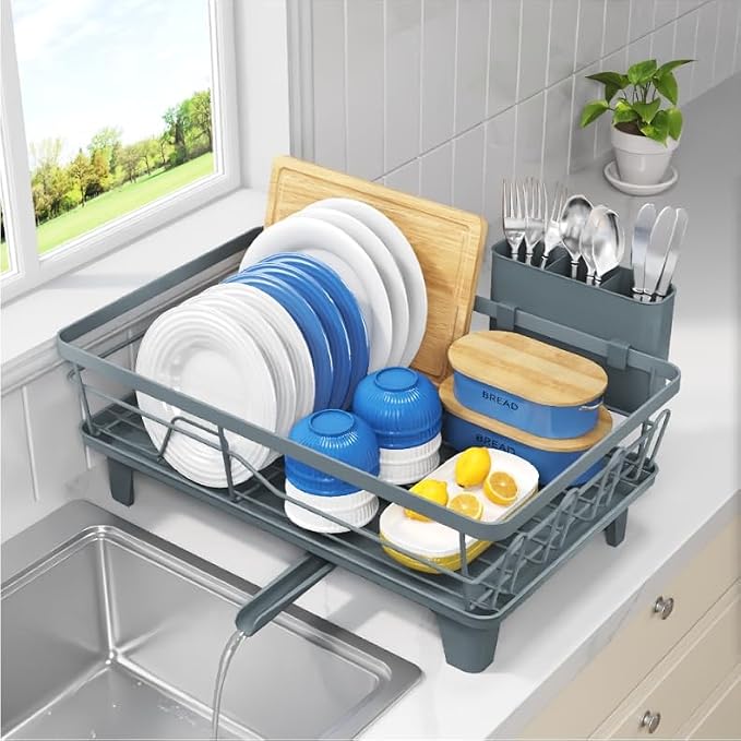 Urackify Dish Drying Rack for Kitchen Counter, Sink Dish Rack by Urackify