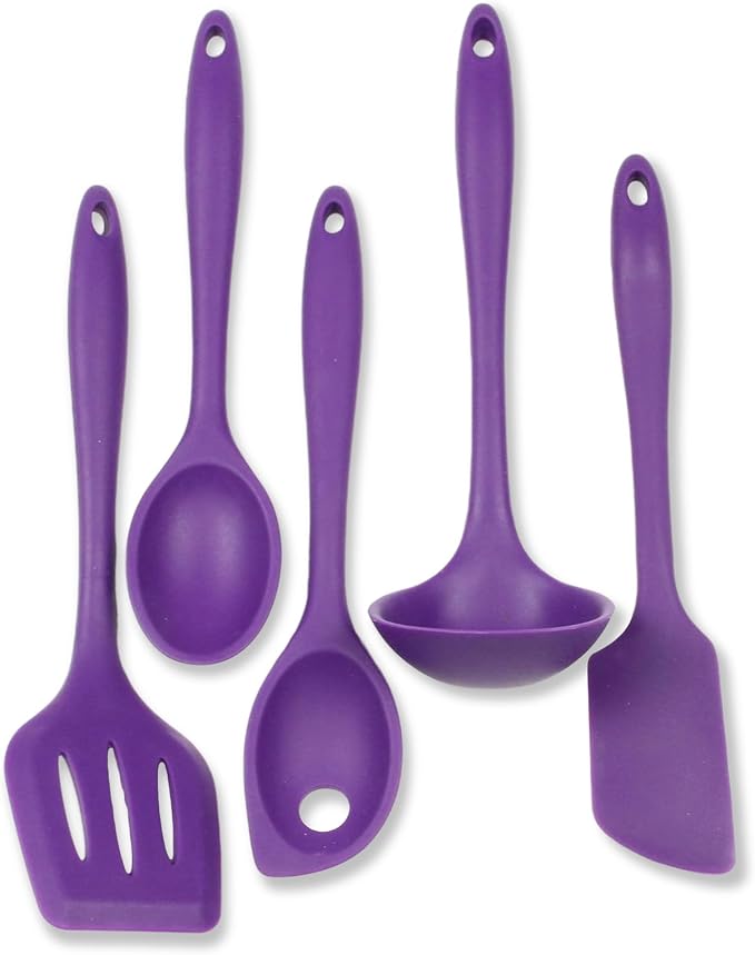 Chef Craft Premium Silicone Kitchen Tool and Utensil Set, 5 Piece by ChefCraft