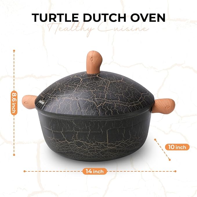 Bionic Turtle Design Nonstick Ceramic Dutch Oven Pot - Image 7