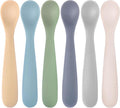Eascrozn Silicone Baby Spoons Self Feeding 6+ Months, 6 Pack First Stage Baby by Eascrozn