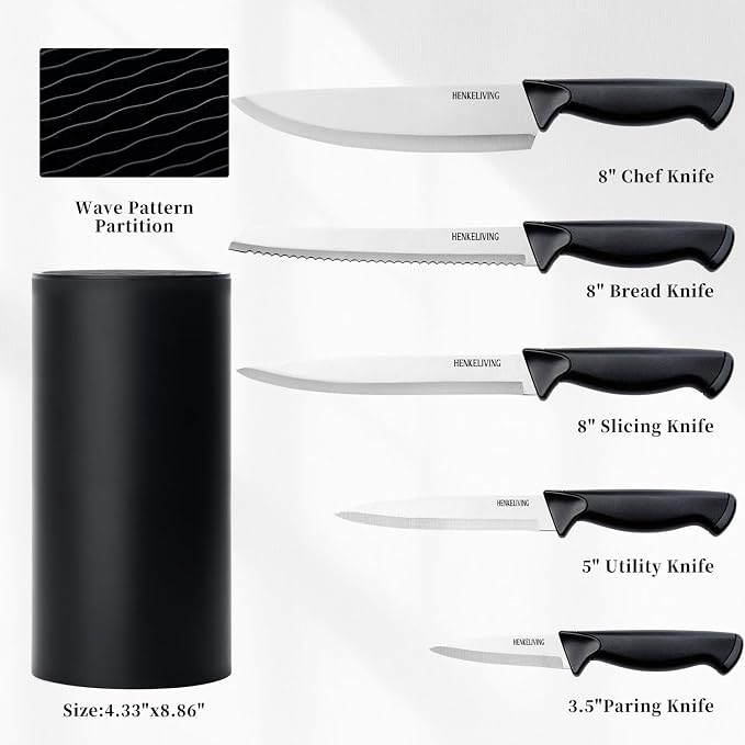 Knife Set, 6-Piece Kitchen Knife Set, German High Carbon Stainless Steel - Image 2