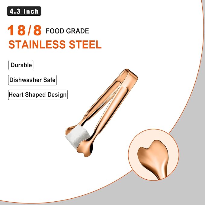 Mini Serving Tongs, Anytrp 18-Packs Stainless Steel Sugar Tongs, 4.3inch Ice - Image 3