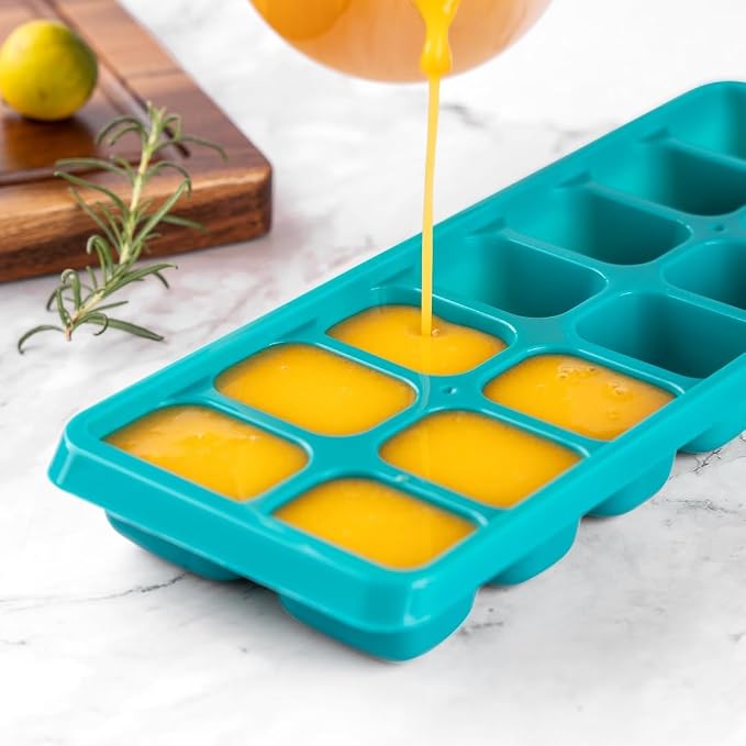 Reusable Flexible Easy Release White Ice Cube Tray, Durable Plastic Stackable - Image 6