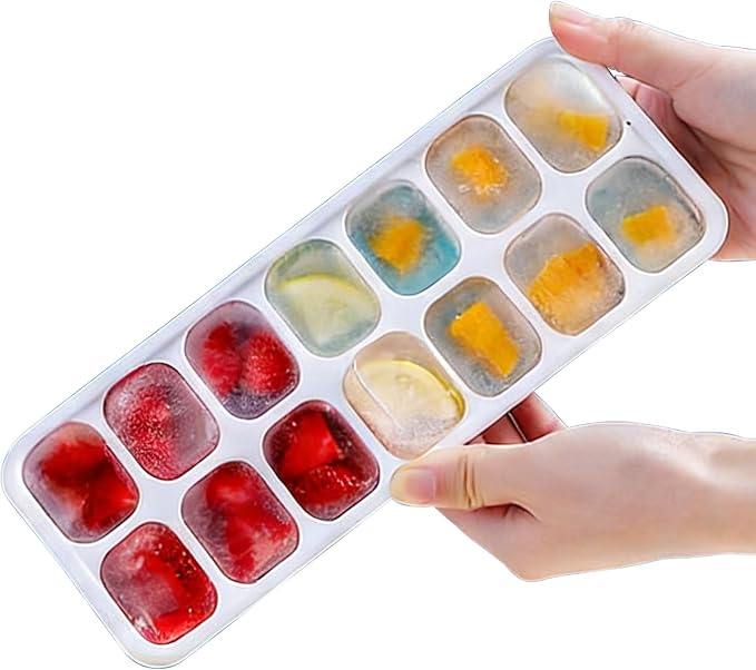 Ice Cube Tray with Lid, Easy-Release, Ice Cube Tray, Spill-Resistant, - Image 3