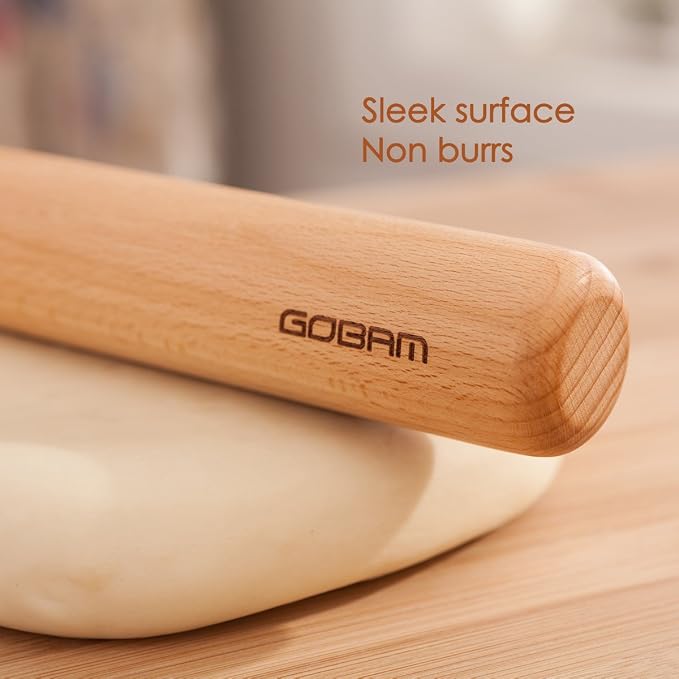 GOBAM Wood Rolling Pin, Small - Image 4