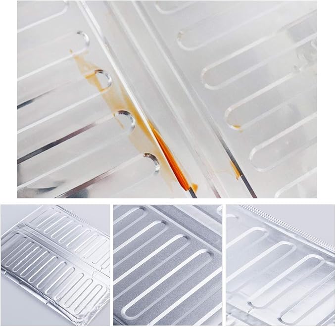 Hztyyier 3 Sided Oil Proof Aluminum Foil Splatter Guard Foldable Heat Insulation - Image 8