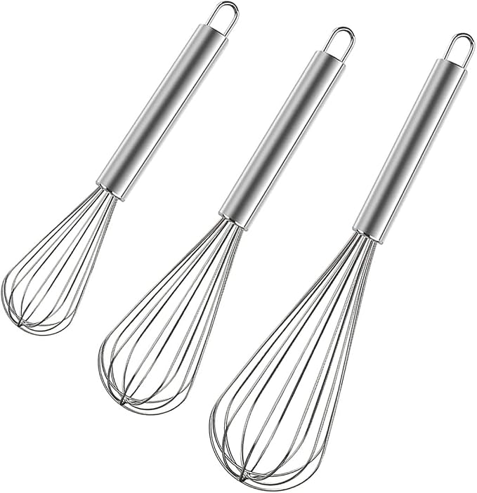 Polly Online Stainless Steel Whisk Set, 3 Packs Balloon Whisk by PollyOnline