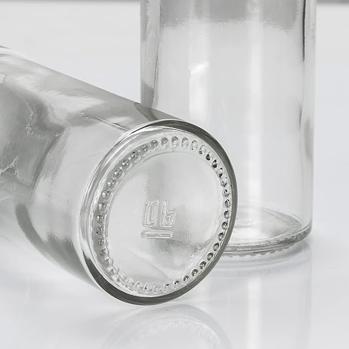 2 Pcs Glass Spice Jars/Bottles - 3oz Empty Round Spice Containers - Image 3