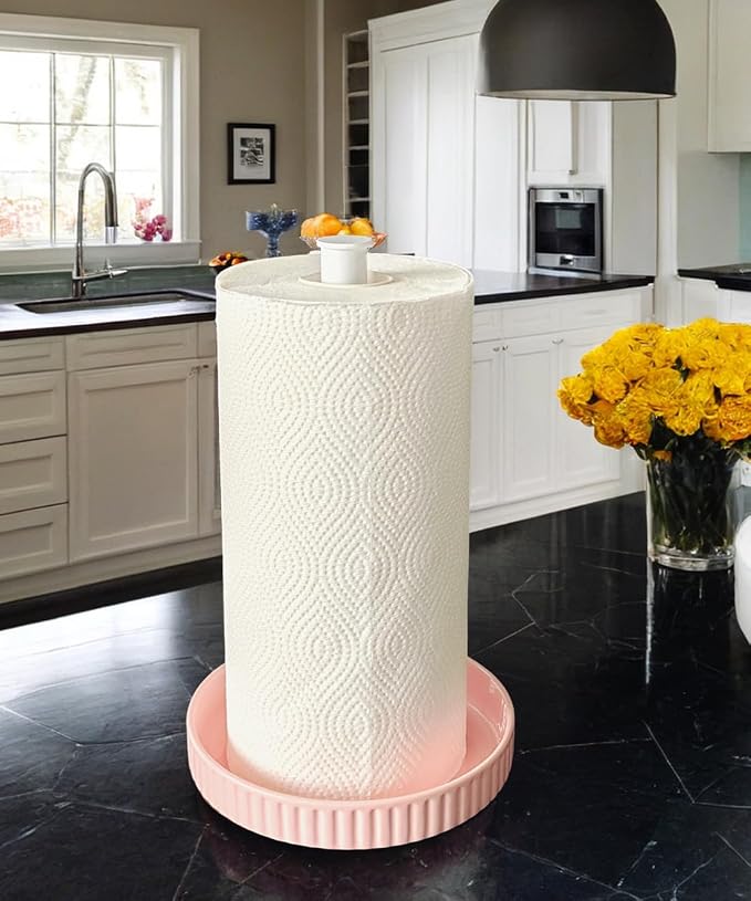 VROOMIUM Paper Towel Holder Countertop, Ceramic Base Easy-to-Clean, 1.5 lbs - Image 5