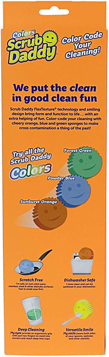 Scrub Daddy Colors Sponge Set, FlexTexture, 3ct Pack of 2 | Temperature - Image 2
