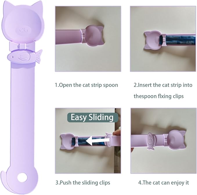 Cat Spoons for Wet Food Pet Can Lid Cover, Silicone Multi-Function Cute Paw - Image 5
