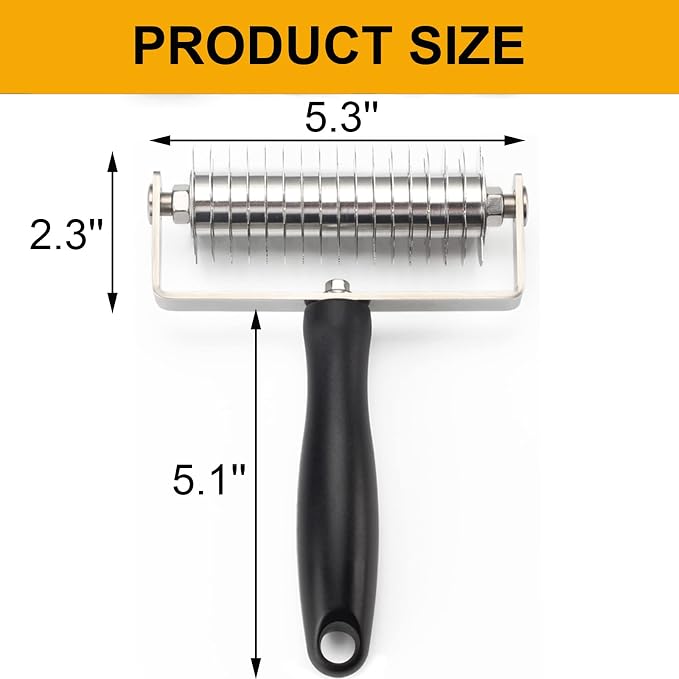 Pastry Lattice Roller Cutter, Stainless Steel Multi-Wheel Dough Cutter - Image 5