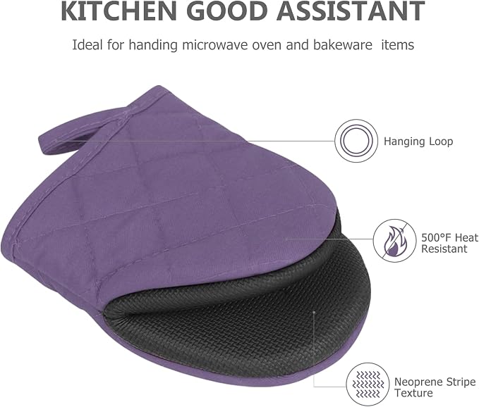 1 Pair Short Oven Mitts - Image 4