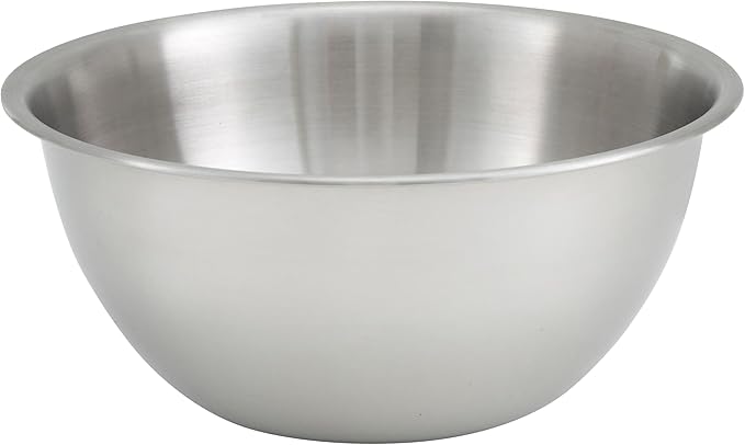Winco 5 Quart Heavy-Duty Stainless Steel Mixing Bowl by Fonteme