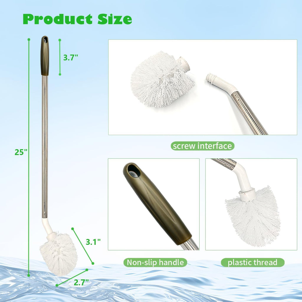 2-Pack Bucket Brush, Kettle Brush, Cleaning Extra Long Bottles, Gallon