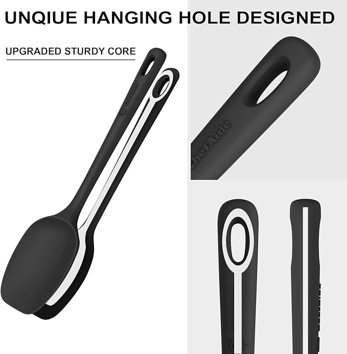 ChefAide 5 Pieces Silicone Spatula Set, Food Grade Rubber Spatula, Upgrade - Image 3